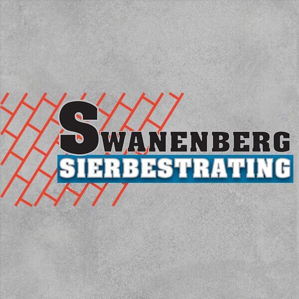 Logo Swanenberg op een grijze keramische tegel
